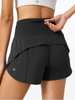 Lululemon Speed Up Short Long High-Rise *4" Black size 10